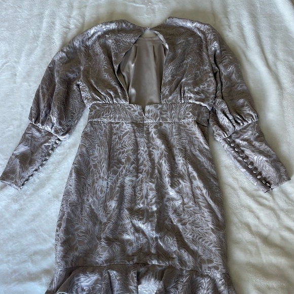 MISHA COLLECTION Cassandra Burnout Metallic Brocade dress - Picture 9 of 16